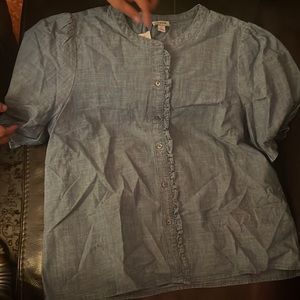 JCrew Shirt w/ Ruffle Cuff